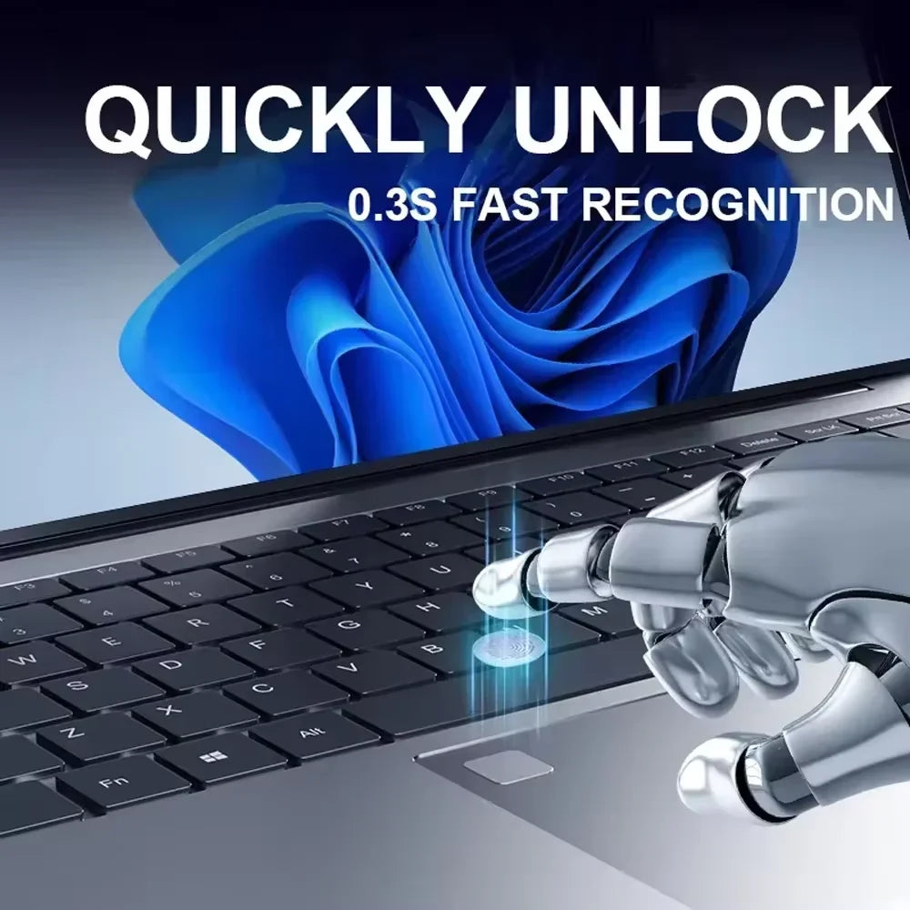15.6" Intel Core i7 8500Y Windows 11 Pro Laptops Fingerprint unlock 16GB RAM 1TB SSD Office Gamer Study notebook Computer PC
