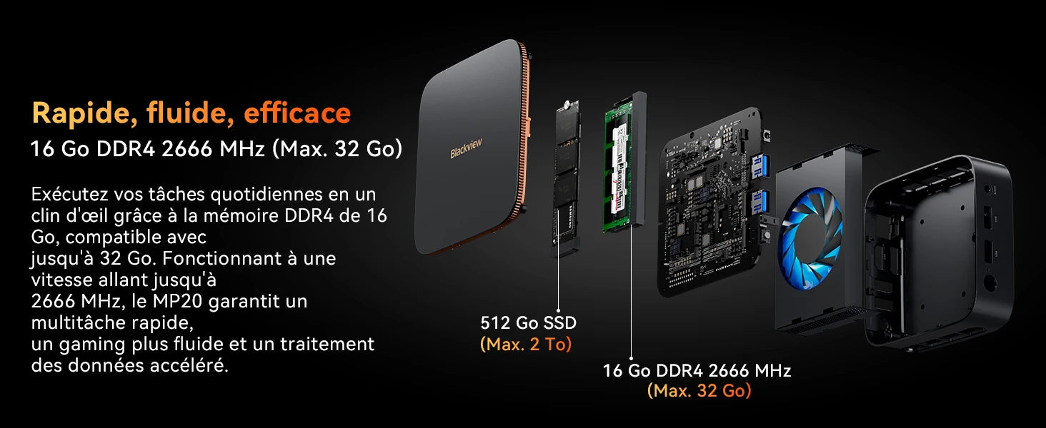 Blackview Mini PC MP20 Intel Twin Lake N150 Desktop Computer up to 3.6GHz 16GB DDR4 512GB SSD Wifi6 4 Cores 4 Threads Windows 11 Pro