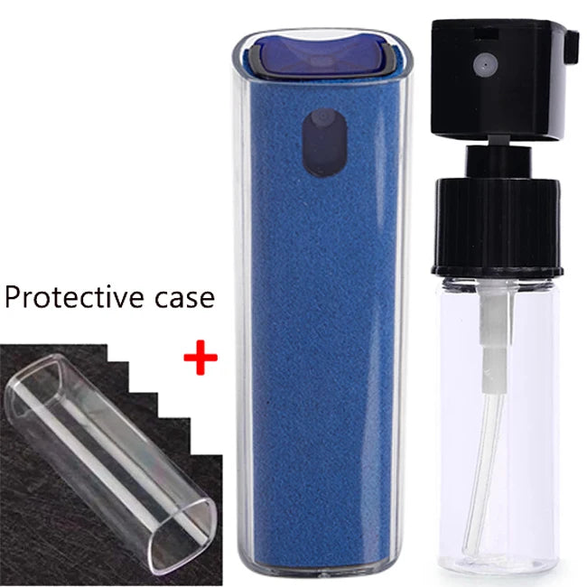 Screen Cleaner Touchscreen Mist Spray Portable Reusable Spray Bottle Microfiber Cleaner Wipe Multifunctional Phone Cleaning Tool