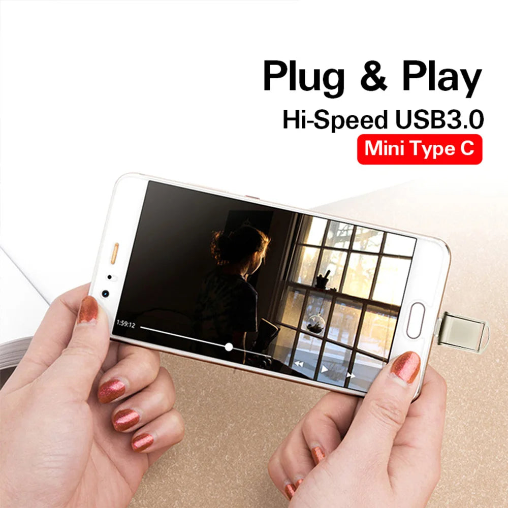mini TYPE-C USB 3.0 OTG USB Flash Drive 64GB Business Gift Memory Stick Mini USB-C Pen Drive 32GB High Speed USB Stick 128GB Pen