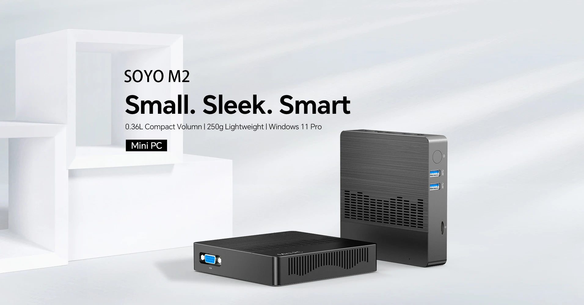 SOYO M2 Mini PC: Powerful 6GB RAM, 64GB EMMC, Intel N4000, Windows 11 - Compact & Ideal for Home, Business & Gaming