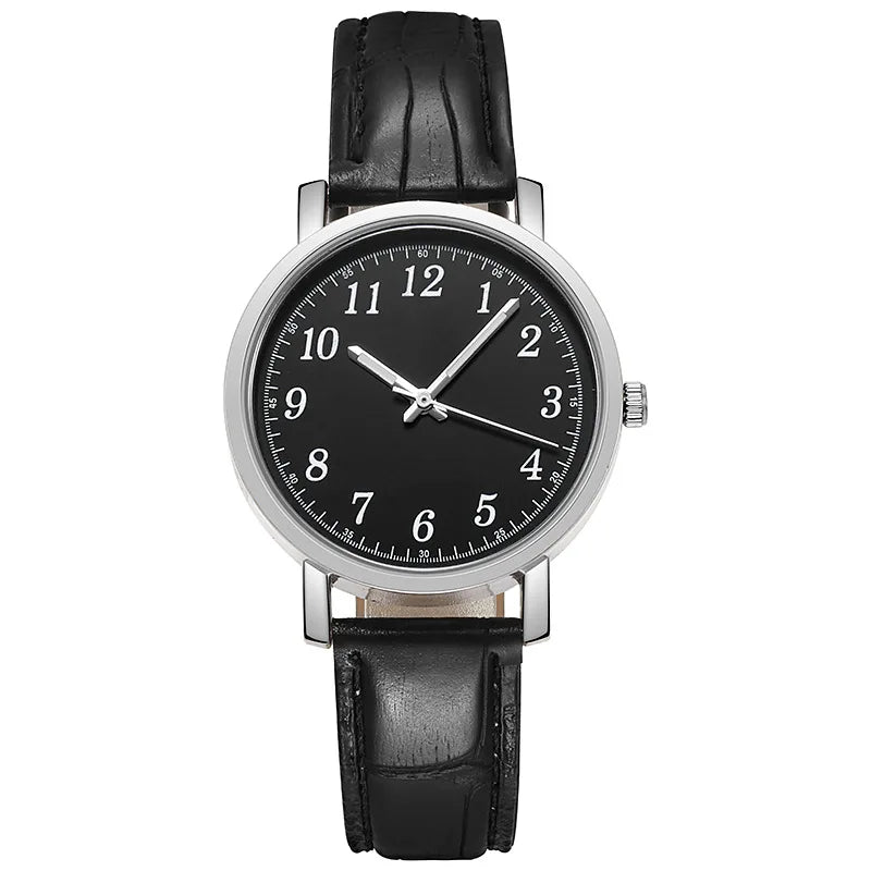 New Couples Watches Leather Strap Minimalist Fashion Quartz Wristwatches Multiple Colors for Loved Ones Gift Parejas Montre