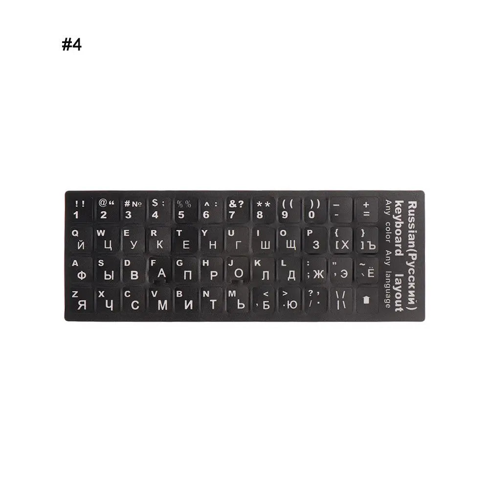 Russian Letters Keyboard Stickers Frosted PVC Waterproof Cover Sticker for Universal Notebook Computer Desktop Keyboard Laptop