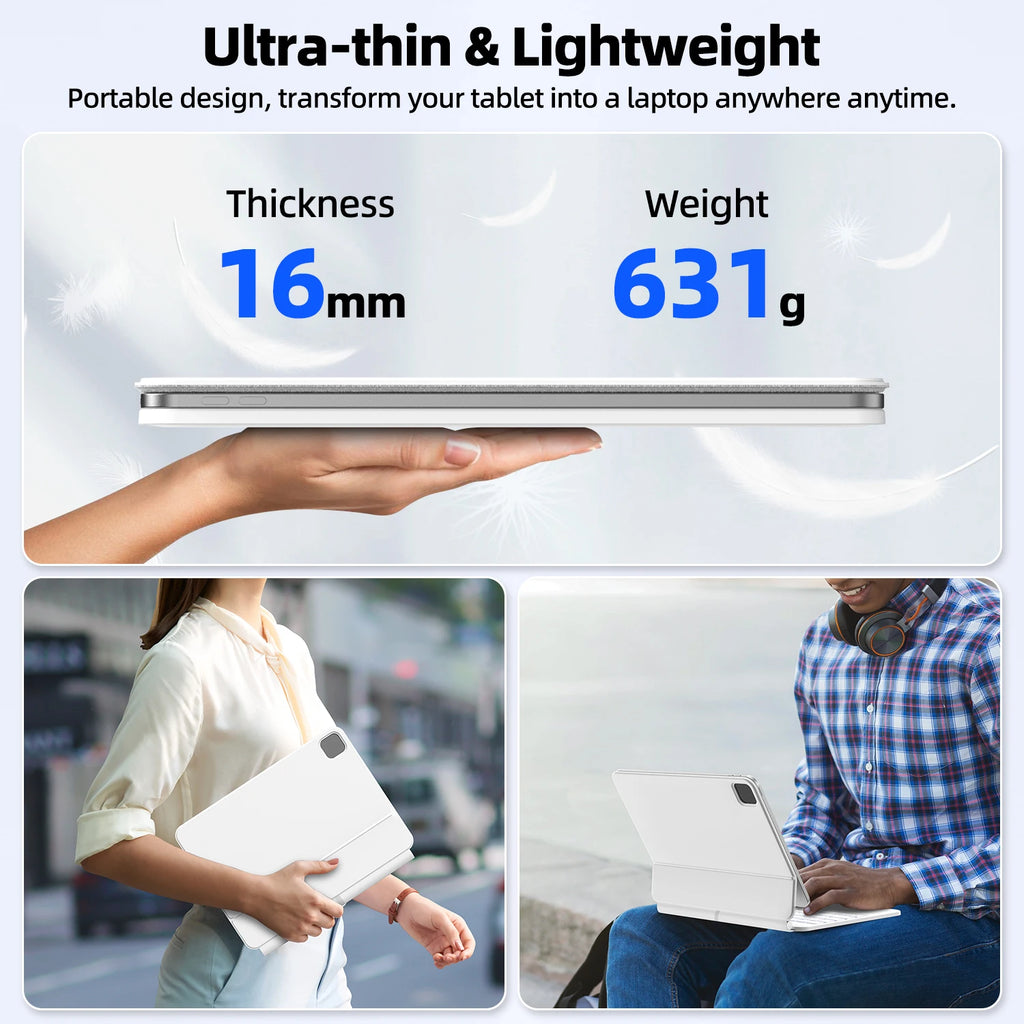 Smart Pogo Pin Keyboard case for iPad Air 11 2025 M3 for iPad Air 6 11 2024 Pro 11 Air 4 Air 5 10.9 Trackpad teclado ipad  키보드