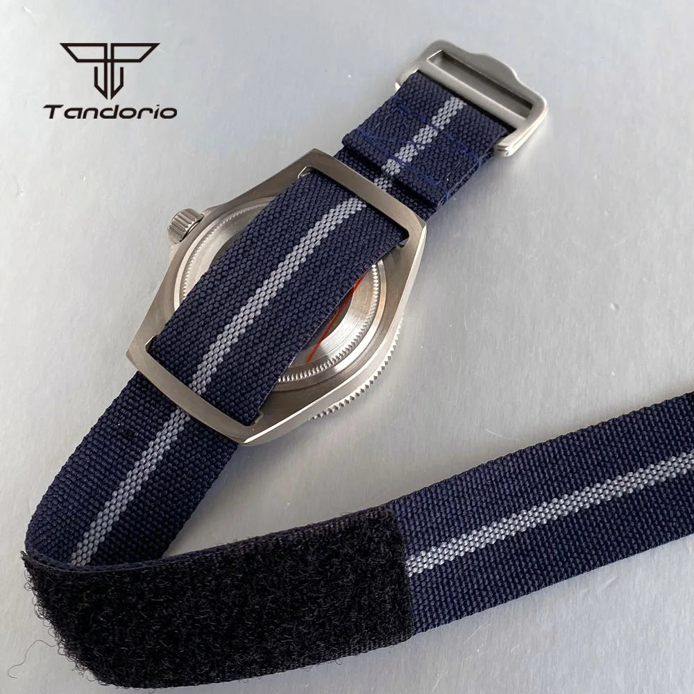 Tandorio Titanium 42mm Dive Mechanical Watch for Men Automatic NH35/PT5000 Movement Sapphire 20BAR Waterproof Wristwatch Lume