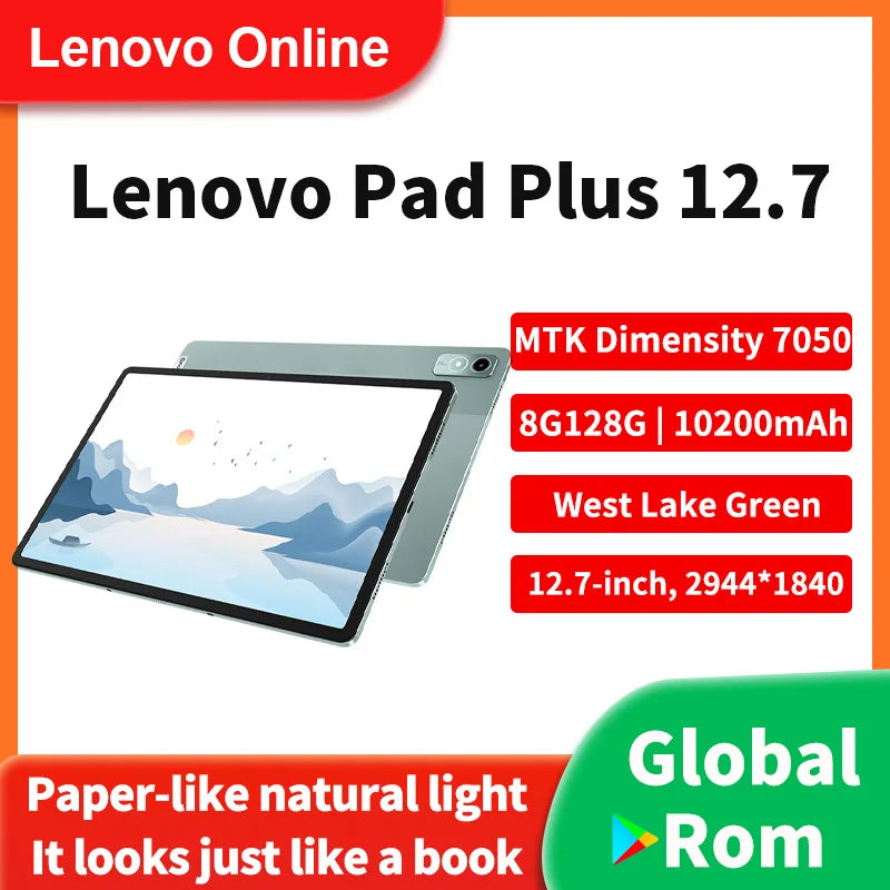 Global Rom Lenovo Xiaoxin Pad Plus 12.7 8G128G Student Friendly for E learning  Work 2 in 1 Design Matte Anti glare Display 12.7