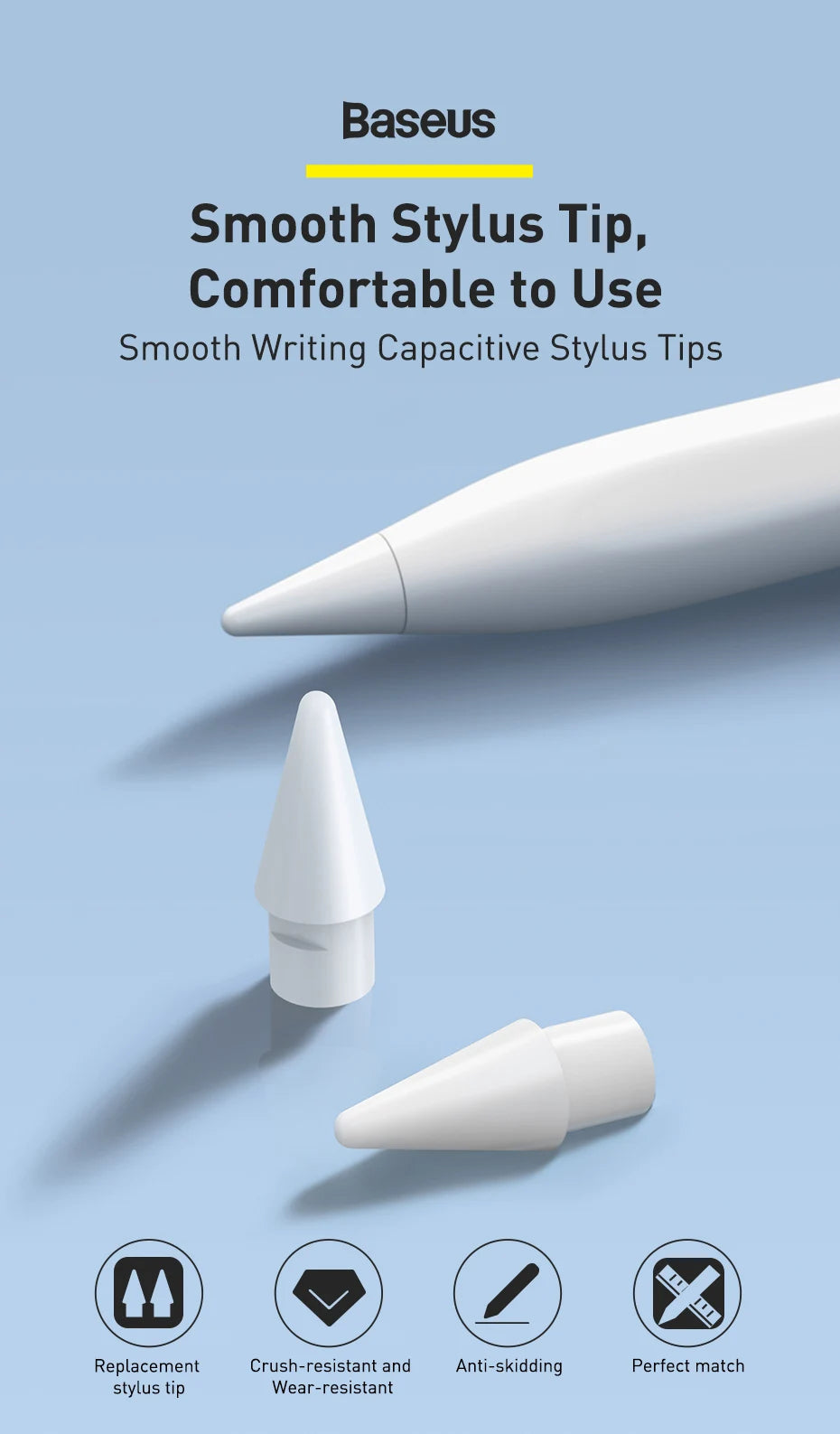 Baseus Replacement Stylus Tip Touch Screen Pen Precise No Delay Spare Nib for Universal Stylus Pen