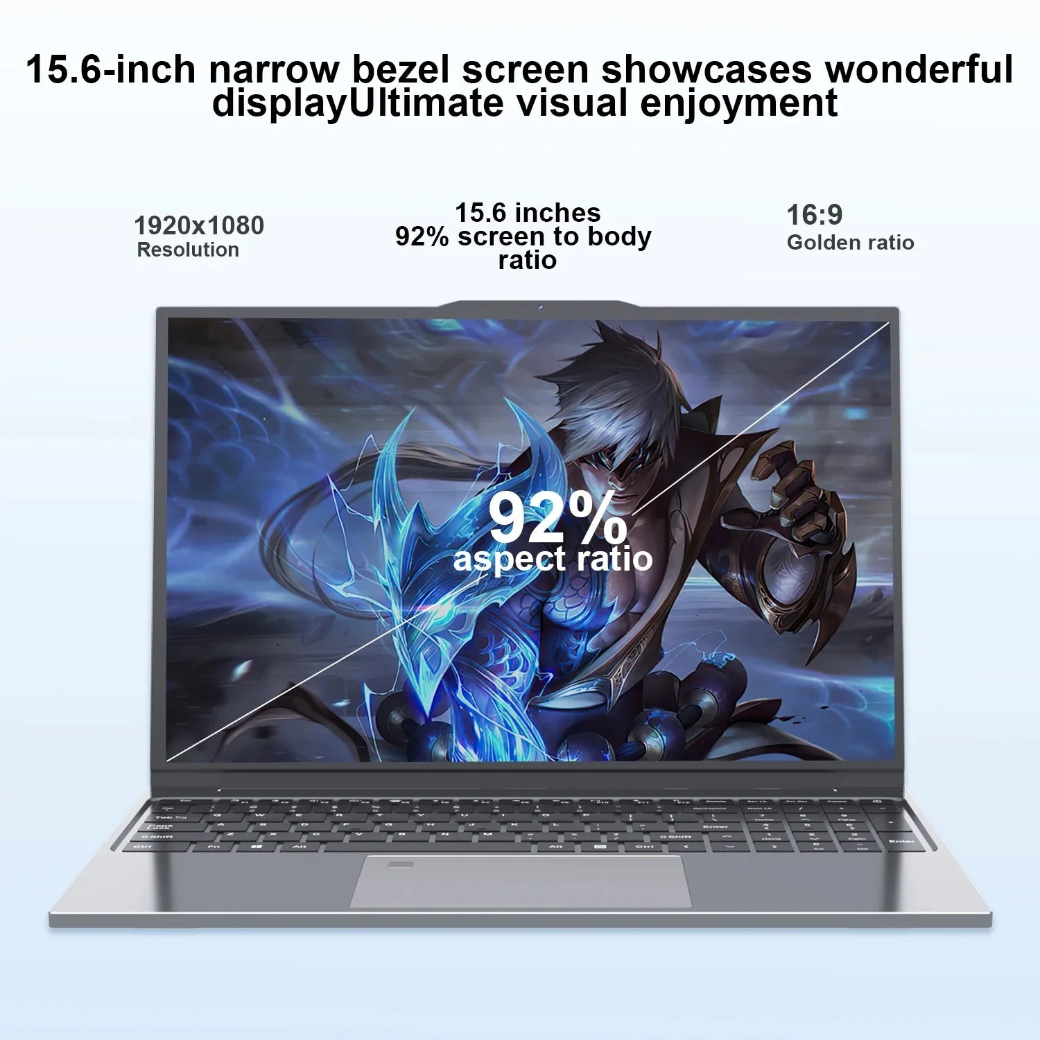 15.6 inch Intel Core i3 6100U Laptop Computer PC Windows 11 Pro 16GB DDR4 Gaming Laptop 512GB 1TB SSD Portable Notebook PC Gamer