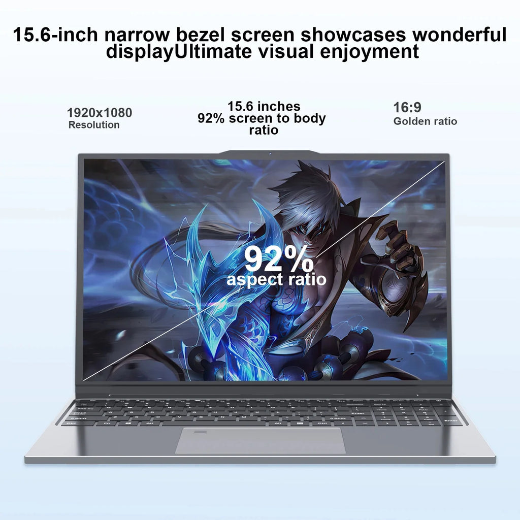 Xiaman 15.6" Portable Laptop Computer Intel Core i3 6100U Windows 11 Pro Notebook PC Gamer 16GB RAM 512GB 1TB SSD Gaming Laptops