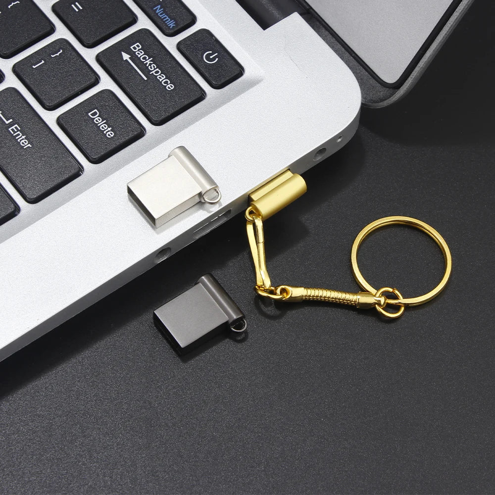 JASTER Mini Metal USB Flash Drive Pen Drives Pendrive External Storage Memory Stick USB Stick 2.0 4GB 8GB 16GB 32GB 64GB