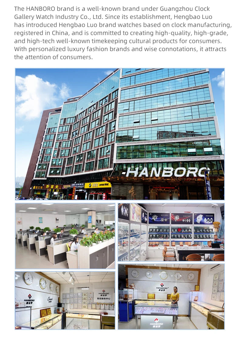 HANBORO super Bang Collection Fashion Light Luxury Quick Release Replaceable Strap Men's Automatic Mechanical Watch