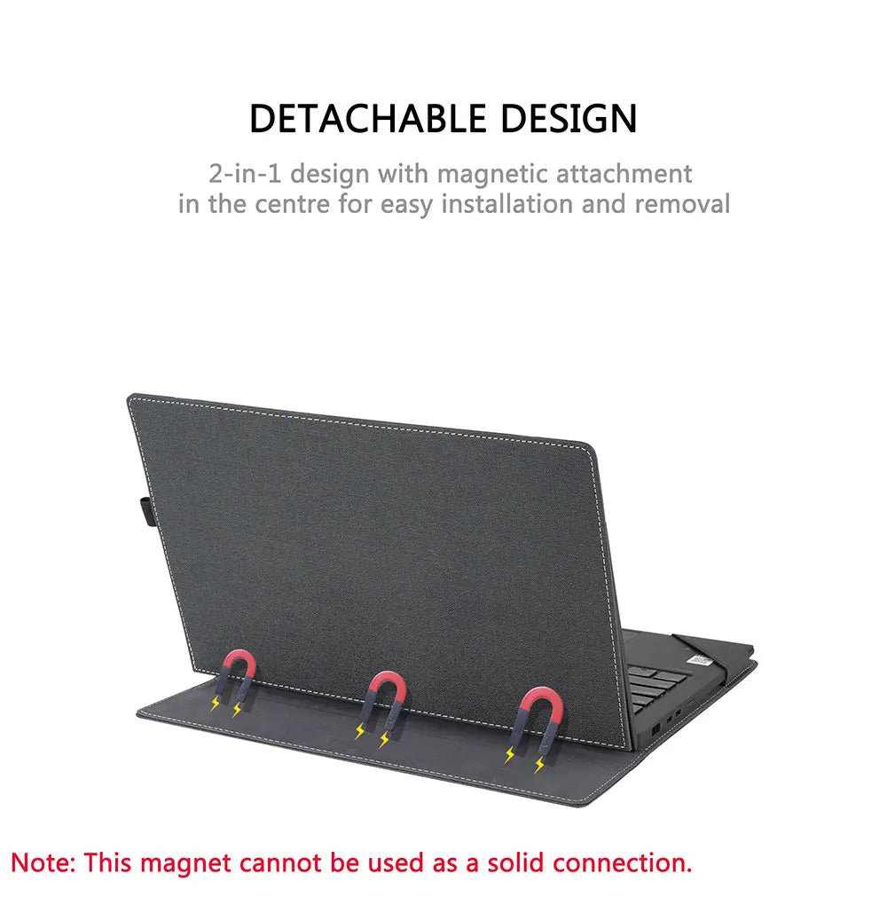 Laptop Case Cover For Lenovo Yoga Slim 7 14AKP10 /14ILL10 / 7i (14'', Gen 10) PU Leather Protective Bag with Foldable Cooling