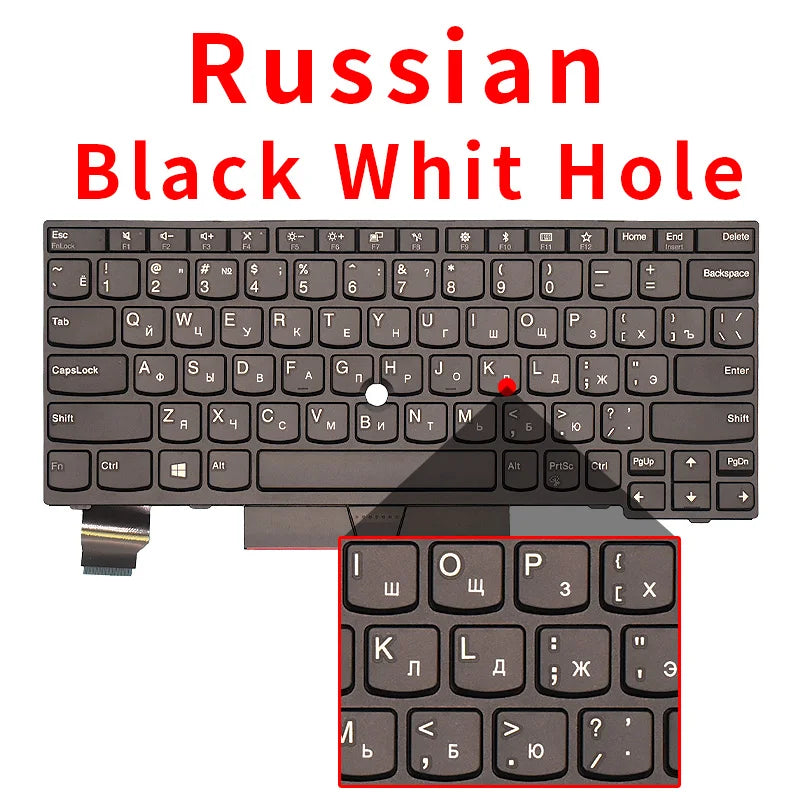 New US Russian Backlight Laptop Keyboard For Lenovo Thinkpad X13 L13 X280 A285 X390 X395 01YP160 01YP040 01YP142 01YP222 01YP120