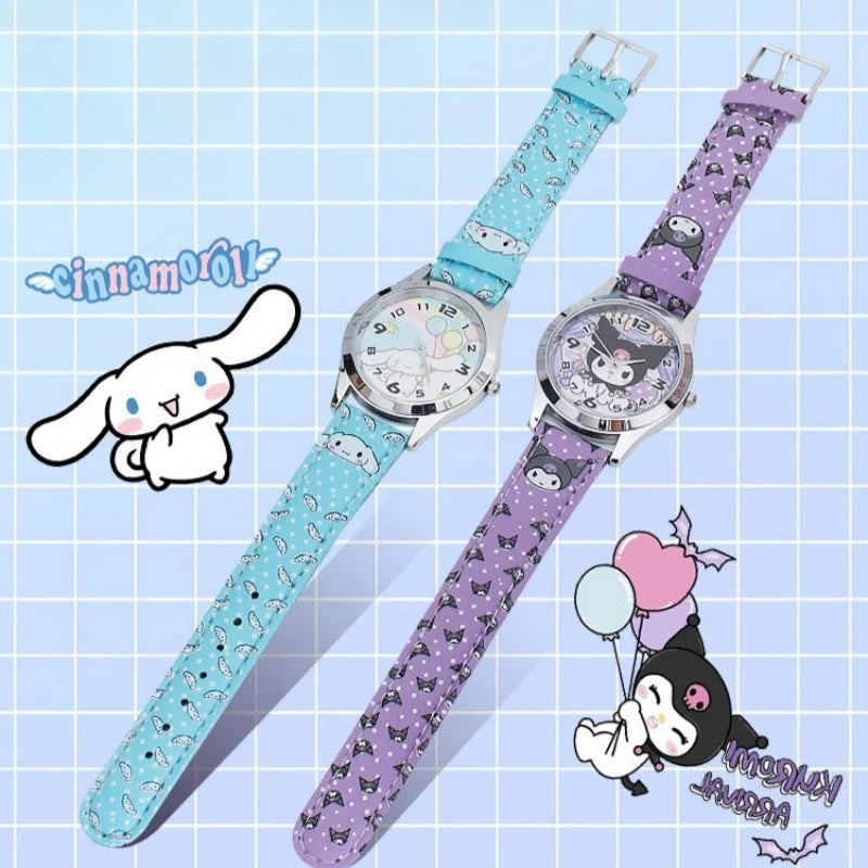 No Box Pointer Quartz Watch  Cartoon Hello Kitty  Children  Gift Watch Girls Kawaii  My Melody  Cute Watch Birthday Gift