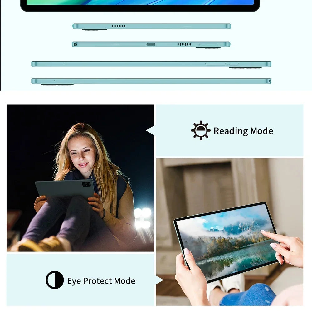 Teclast M50 10,1 inch TDDI Incell x 800 Android 14 Tablet (6 + 6) 12GB RAM GB ROM Unisoc T606 8 core ducal SIM 4G phone case