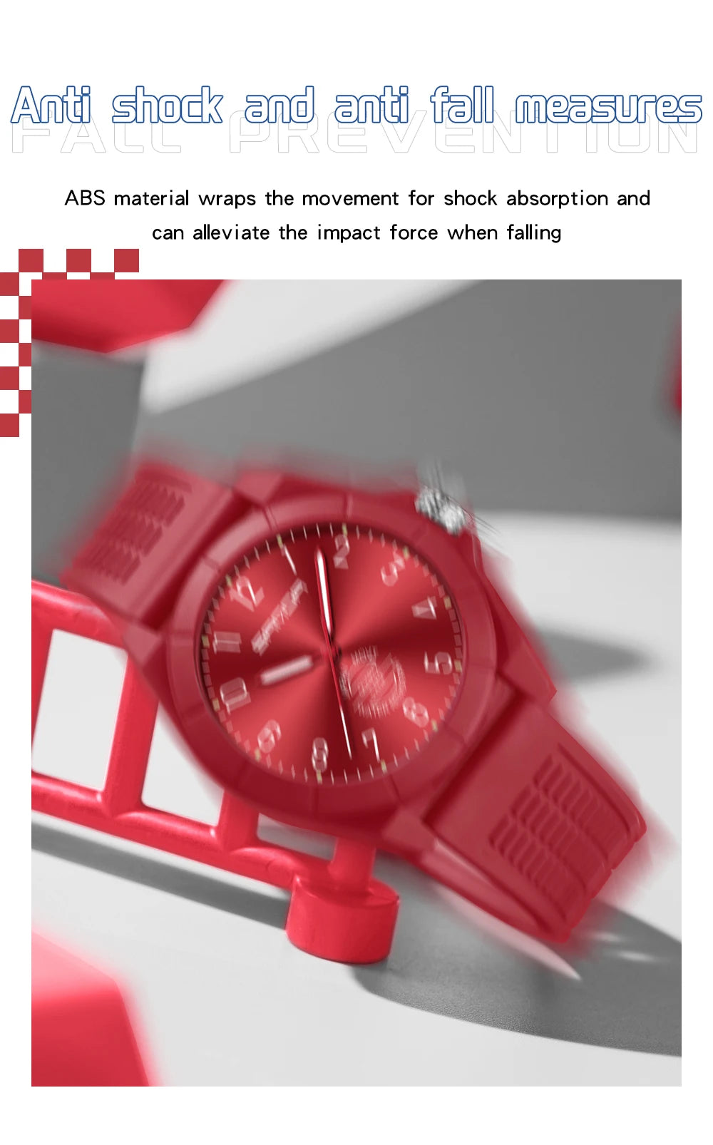 Fashion SANDA 6212 Student Quartz Electronic Watch Silicone Strap Multifunctional Sports Waterproof Student Quartz Watch