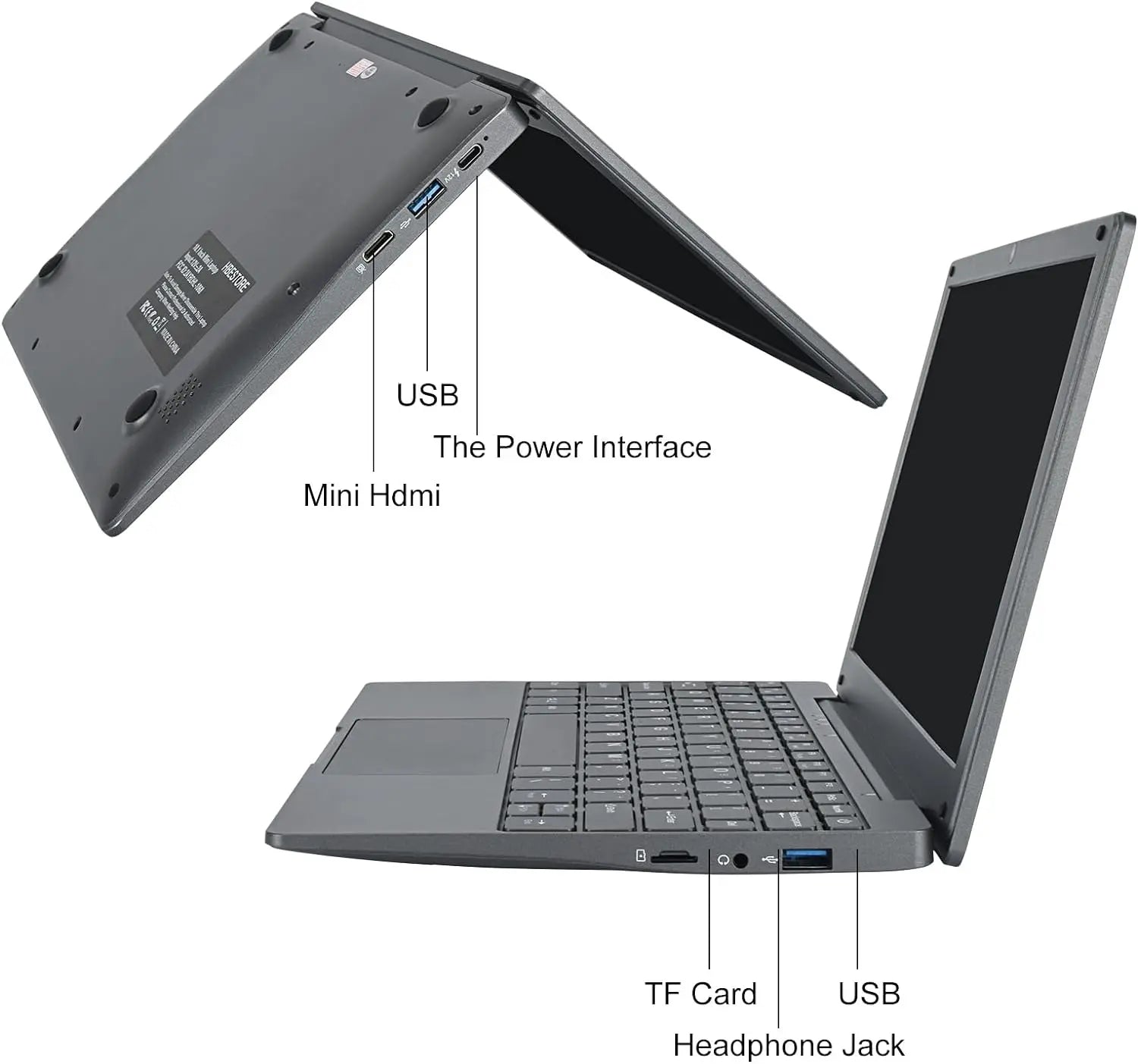 Windows 11 Laptop 10.1inch Notebook Computer Intel Celeron N4020 Learning Laptop Netbook for Kids Men Women (8GB/128GB)