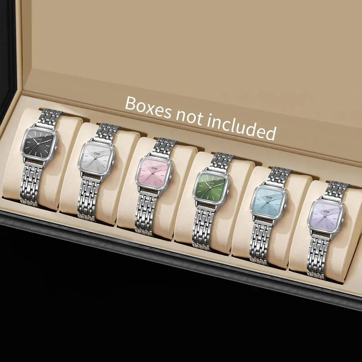 1/2/3/4/6PCS Fashion Women Watches Simple Square Dial Ladies Quartz Wristwatch Reloj Mujer（Without Box）