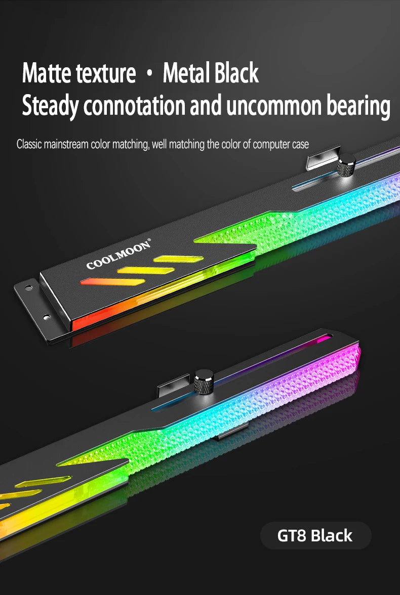 GT8 Dragon Scale Horizontal Mounted Graphics Card Bracket ARGB Desktop Computer Fixed Graphics Card Companion Support Bracket