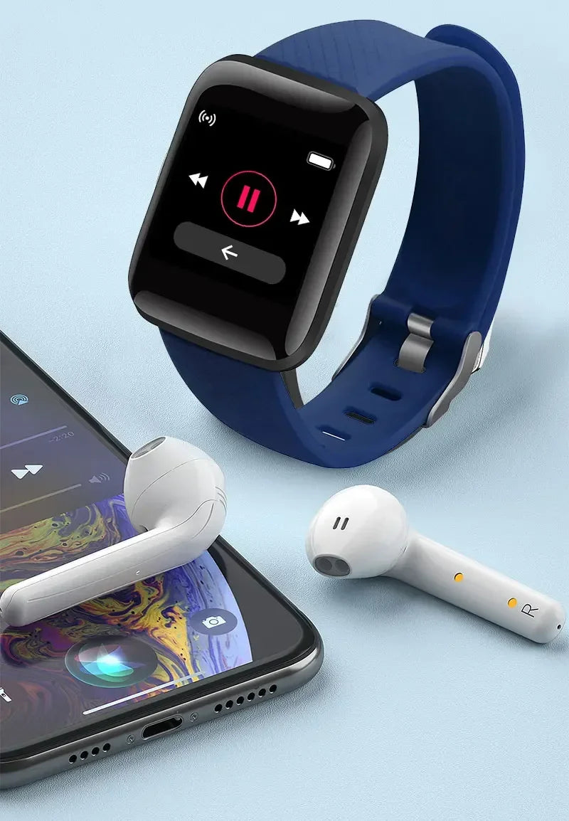 Children's Smart Watch Led Digital Clock Waterproof Smartwatch Kids Sports Heart Rate Monitor Fitness Tracker Watch Boy and Girl