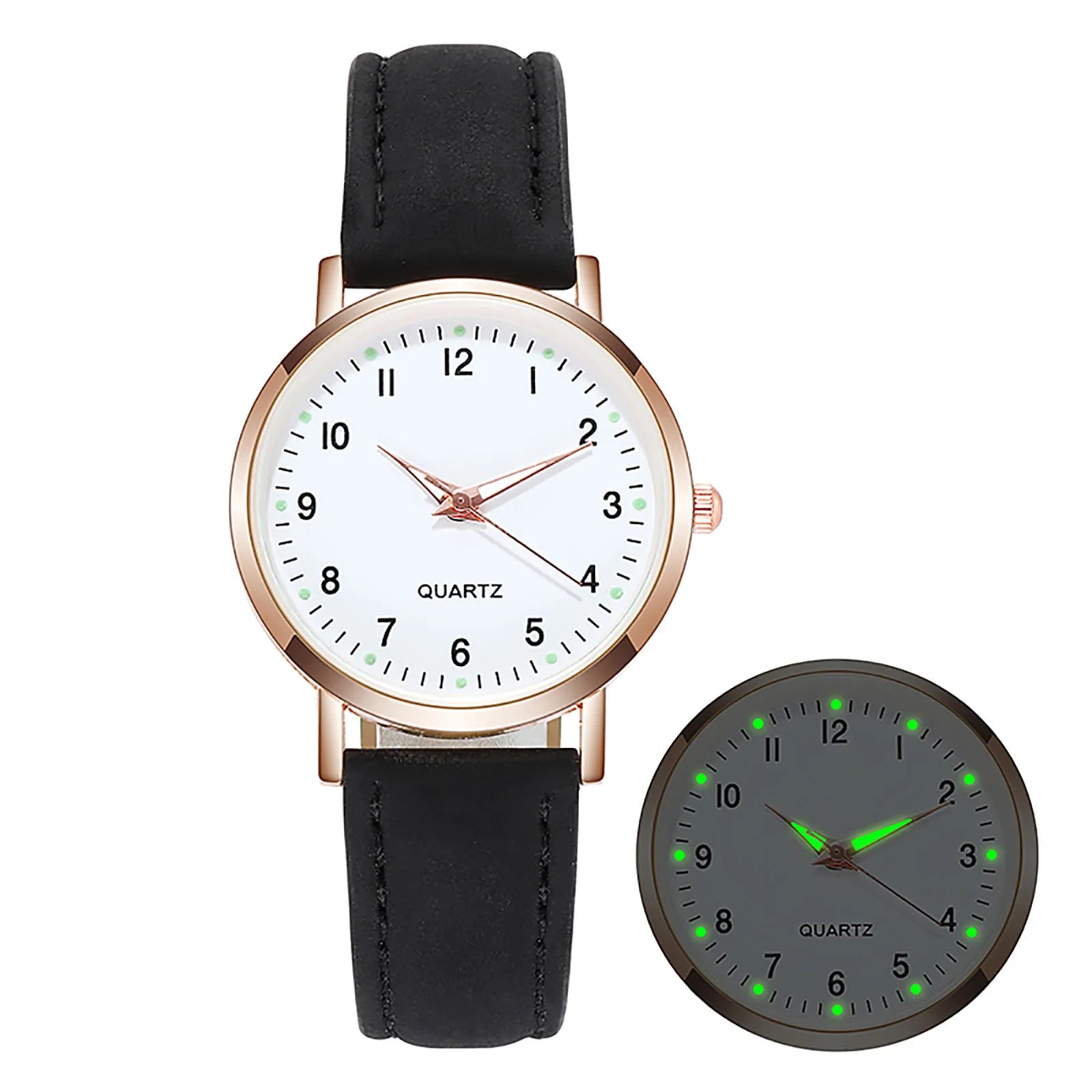Women'S Simple Quartz Wristwatch Leather Strap Circular Arabic Numeral Dial Elegant Ladies Wristwatch Ladies Watch Gift
