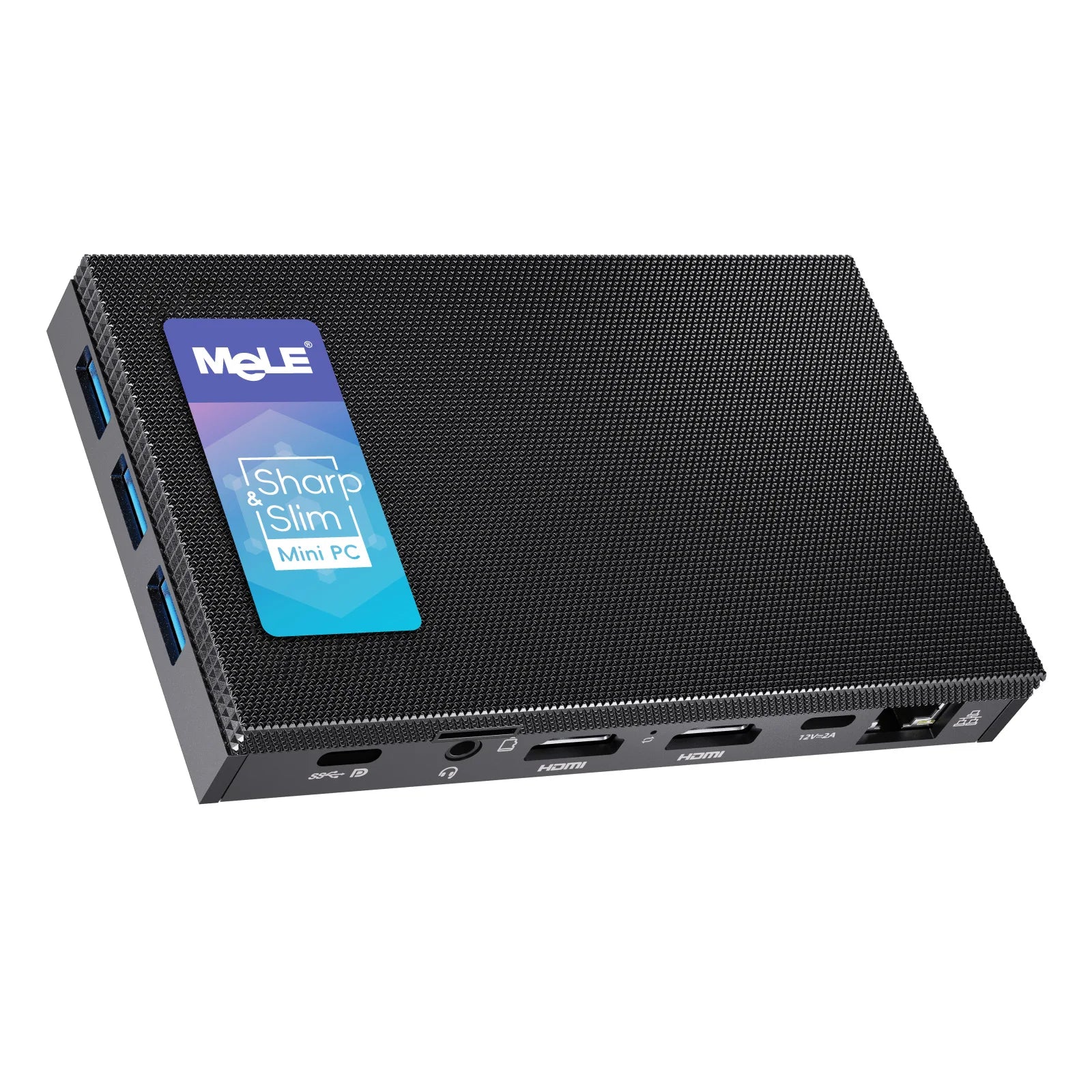 MeLE Quieter3C Fanless Mini PC, Celeron N5105, 8GB, 128GB, Full-Function USB-C, WiFi 5, Slim Desktop on Industrial, Home, Office