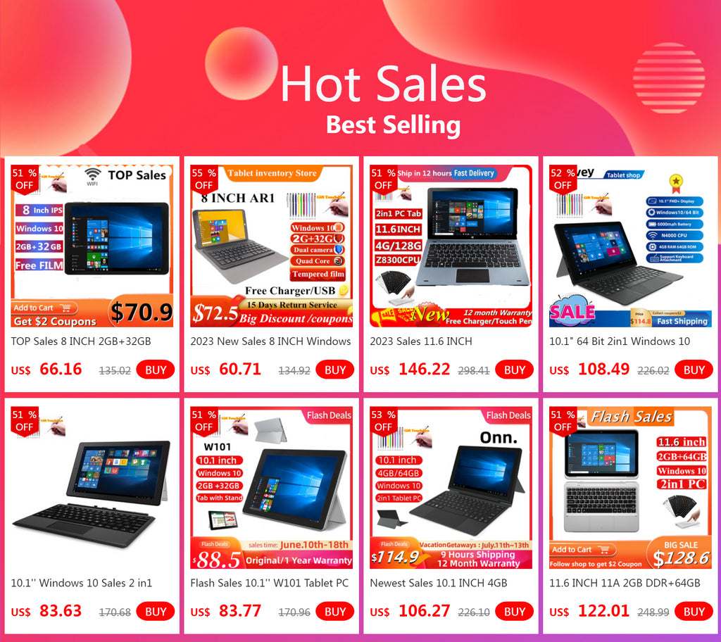 Big Sales 10.1 INCH W102 Windows 10 System Mini Notebook 2GRAM+32GROM Dual Camera  5000mAh WIFI Quad Core