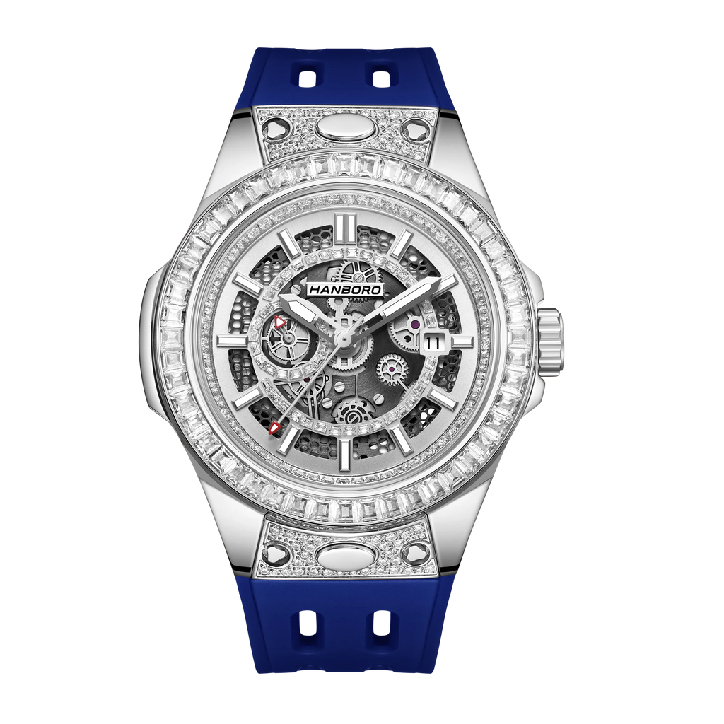 HANBORO super Bang Collection Fashion Light Luxury Quick Release Replaceable Strap Men's Automatic Mechanical Watch