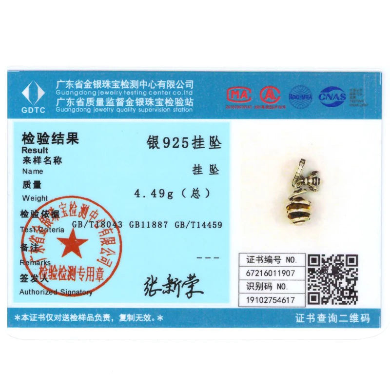 Bee Pendant 925 Sliver Honeycomb Bee Dangle Charm Pendant fit Original Brand Beads Bracelet DIY Silver Jewelry Making