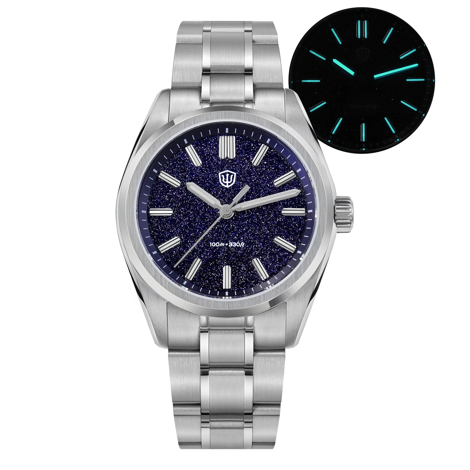 Watchdives WD0003B 36mm Quartz Men Watch VH31 Sweep Seconds Movement Stainless Steel Watches Luminous Waterproof Sapphire