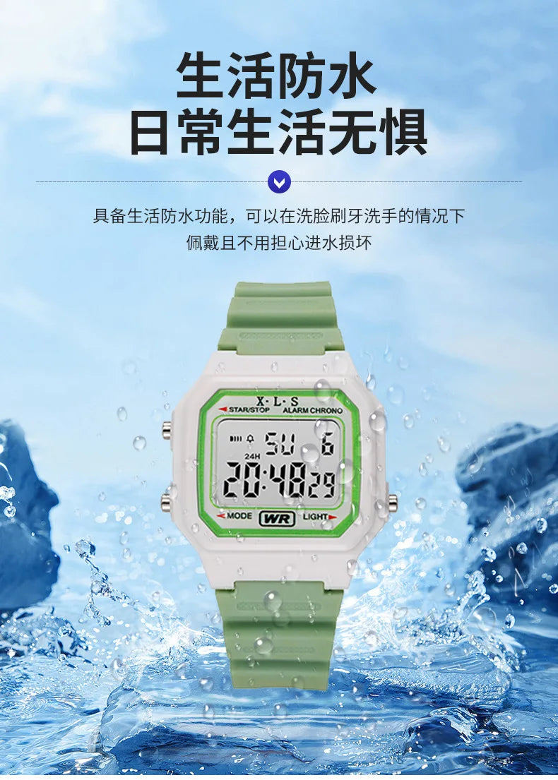New Children's LED Digital Watch Student Multi Functional Outdoor Sports Watch Minimalist Men's and Women's Electronic Watch