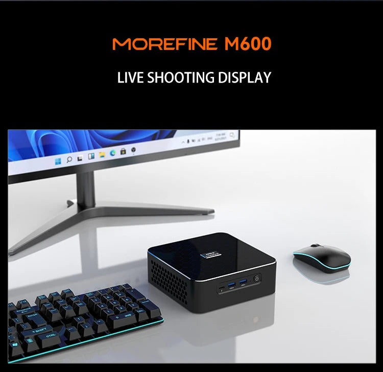 MOREFINE M600 AMD CPU 8945HS/8845HS/8645HS Mini PC 512GB Mini Computer 64G DDR5 PCIe4 Gaming Computer PC Gamer WIFI6 WIN11PRO