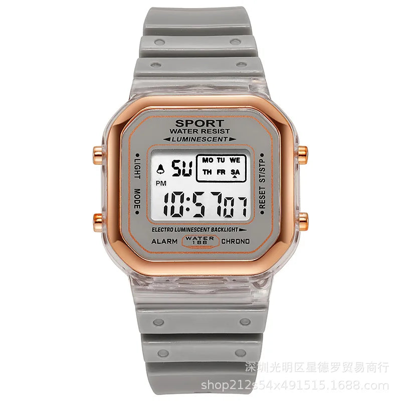 New Children's LED Digital Watch Student Multi Functional Outdoor Sports Watch Minimalist Men's and Women's Electronic Watch