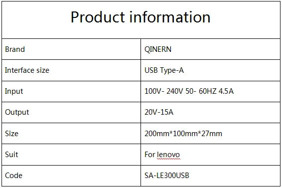 20V 15A 300W USB Laptop Adapter Charger For Lenovo ThinkPad R9000P R9000K Y9000K R7000P 9000P 9000K ADL300SDC3A SA10R16956