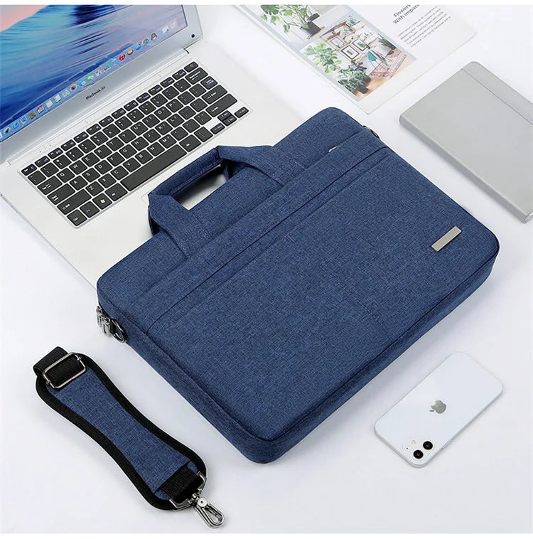 Laptop Bag Sleeve Case Shoulder HandBag Notebook Pouch Briefcases For 13.3 14 15.6 17.3 Inch Macbook Air Pro HP Huawei Asus Dell