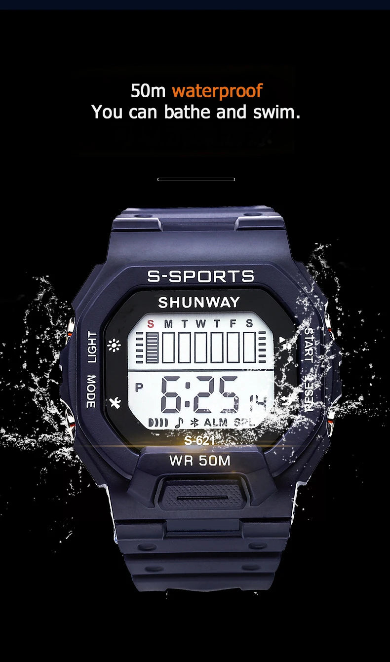 UTHAI Children Boys Girls Student Electronic Watch Macaron Colorful Men and Women Sports Alarm Clock Waterproof Square Watches