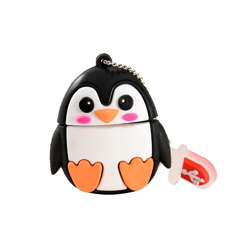 JASTER New Cute Cartoon USB 2.0 Flash Drive 64GB 32G Penguin U Disk 16GB Pen Drives 8G pendrive 4GB Gifts Key Chain Memory Stick