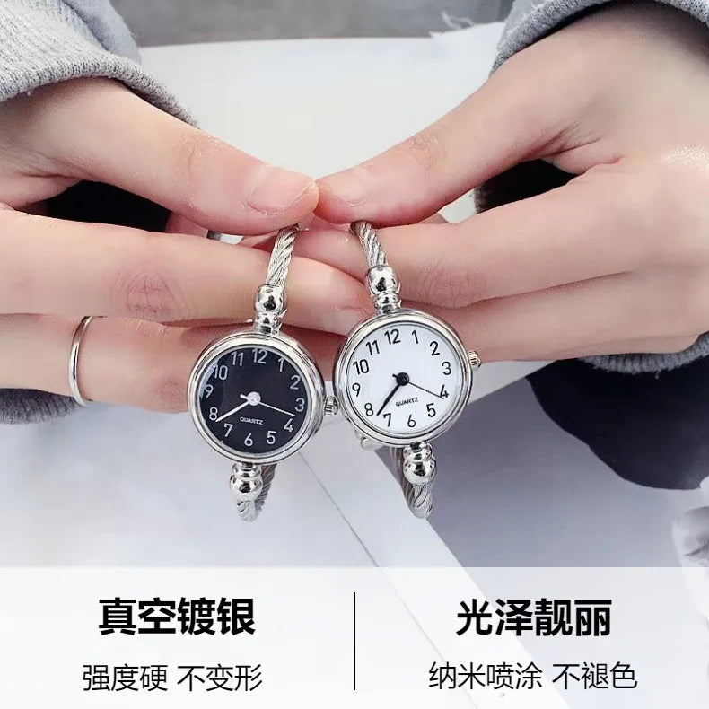 Couple Style Gold Sliver Bracelet Minimalist Wristwatch Fashion Steel Strap Women's Quartz Watch Brand Casual Women's Watcht Set