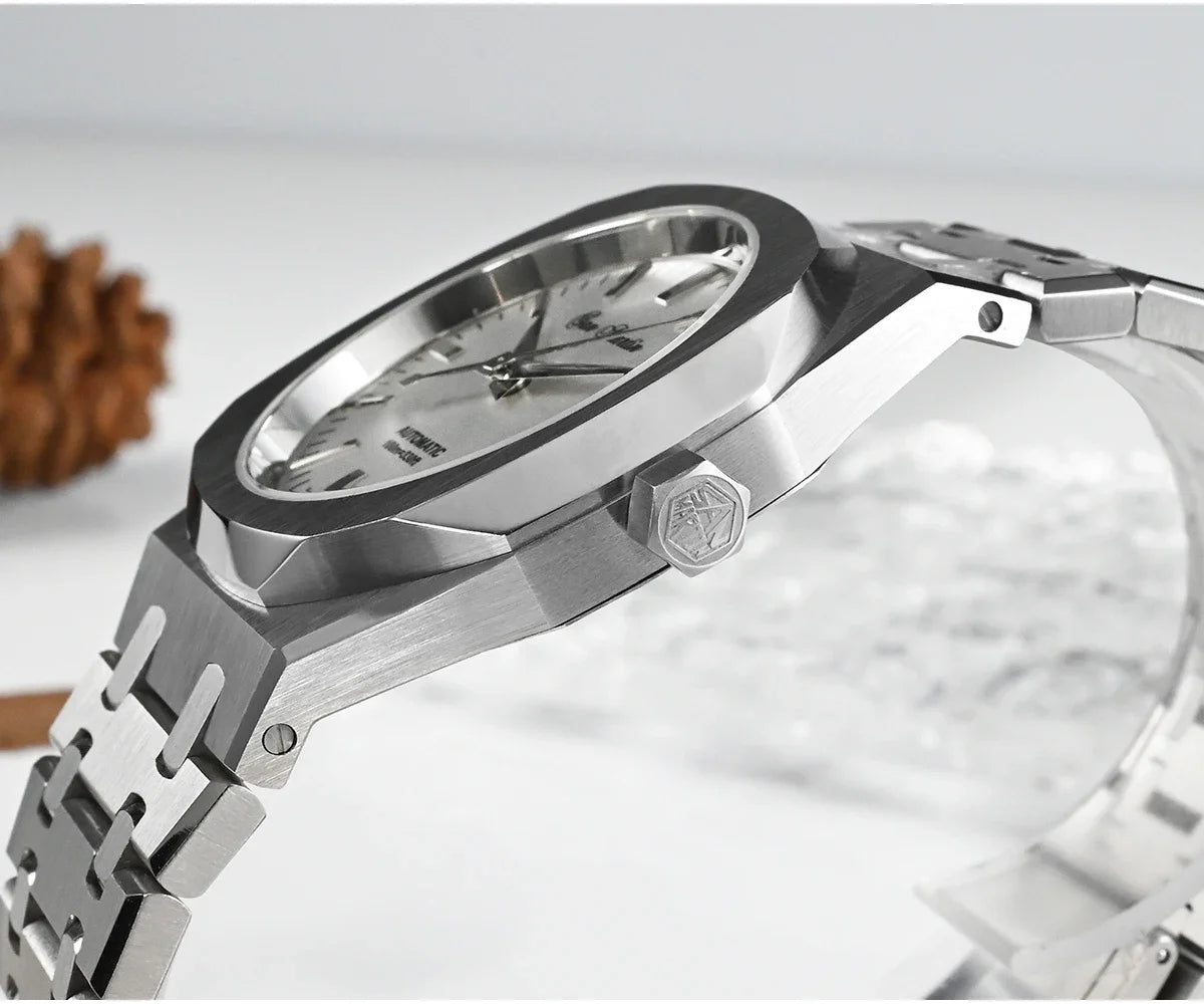 San Martin 38.5mm Miyota 9015 Men Luxury Watch Classic Business Dress Automatic Mechanical Watches Sapphire 10Bar reloj