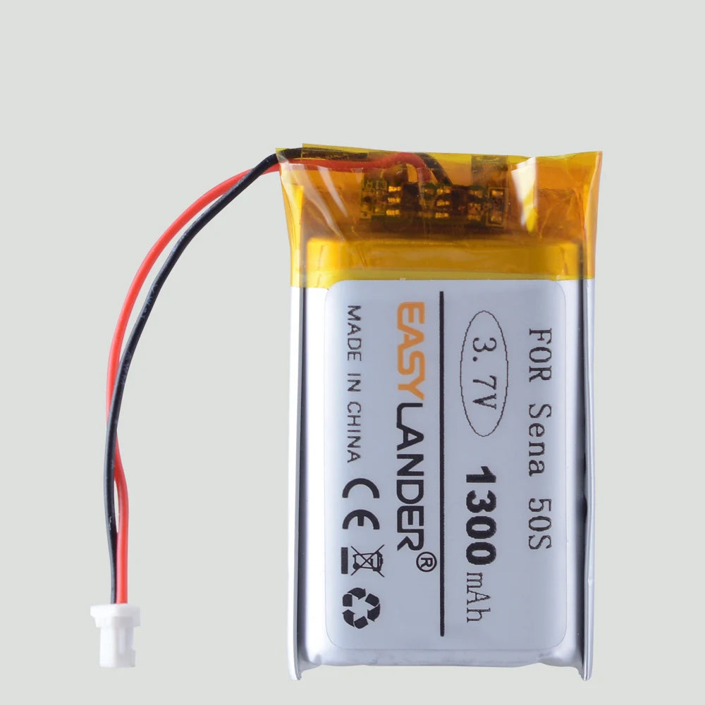 3.7V 1300mAh Lithium-ion Polymer Rechargeable Battery FOR Sena 50S, Sena 50S Motorcycle Bluetooth Headset, Helmet Intercom