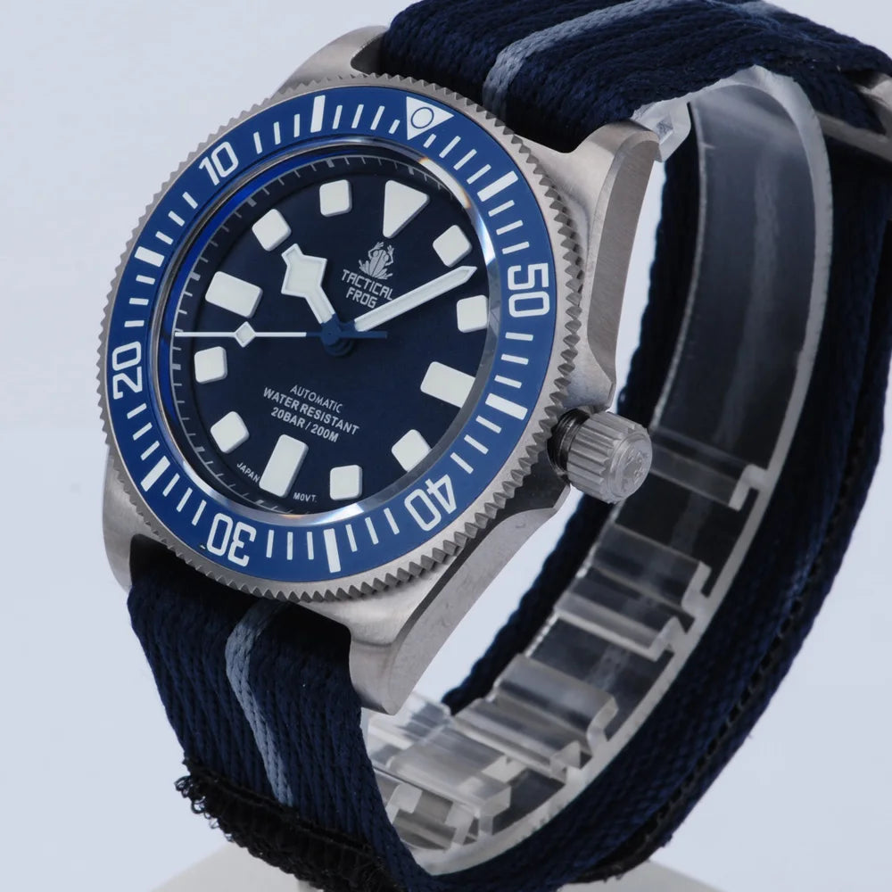 Tactical Frog Titanium Dive Watch Men 42mm NH35 Automatic Mechanical Movement Sapphire Glass 200M Waterproof BGW-9 Luminous