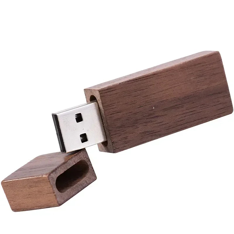 JASTER Free custom logo Photography wooden with box USB 2.0 Flash Drives64GB 32GB 16GB 8GB 4GB Memory stick Business gift U disk