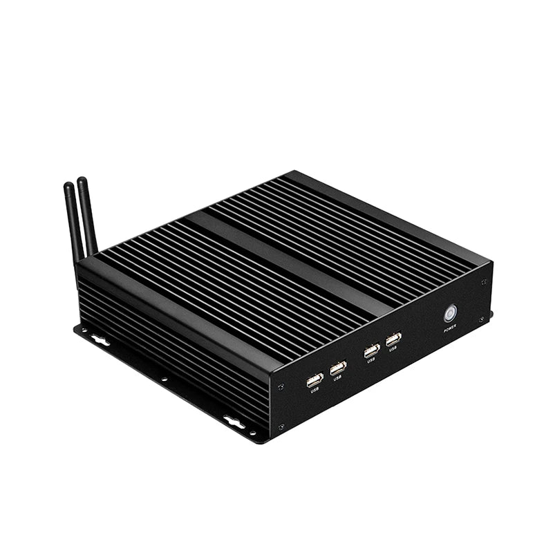 XCY Fanless Industrial Mini PC Intel Core i5-3317U 4x COM DB9 8x USB Support Windows XP/7/8/10 Linux