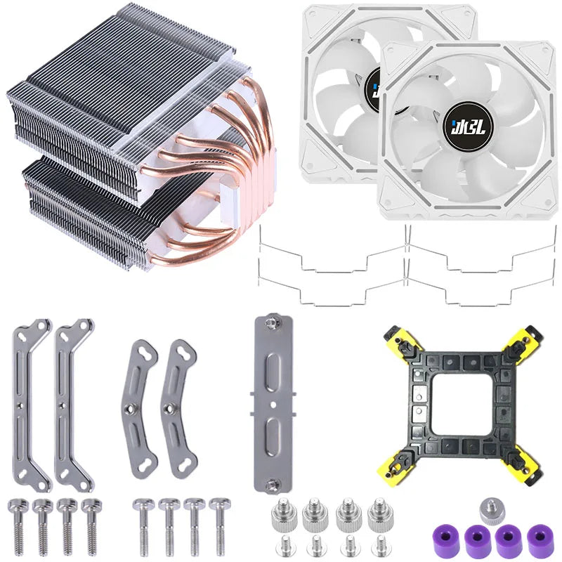 CPU Cooler high Performance 120MM Dual Tower 6 heat pipes ARGB+PWM fan For 115X 1200 1700 1356 1366 X99 2011 AM4CPU cooling  fan