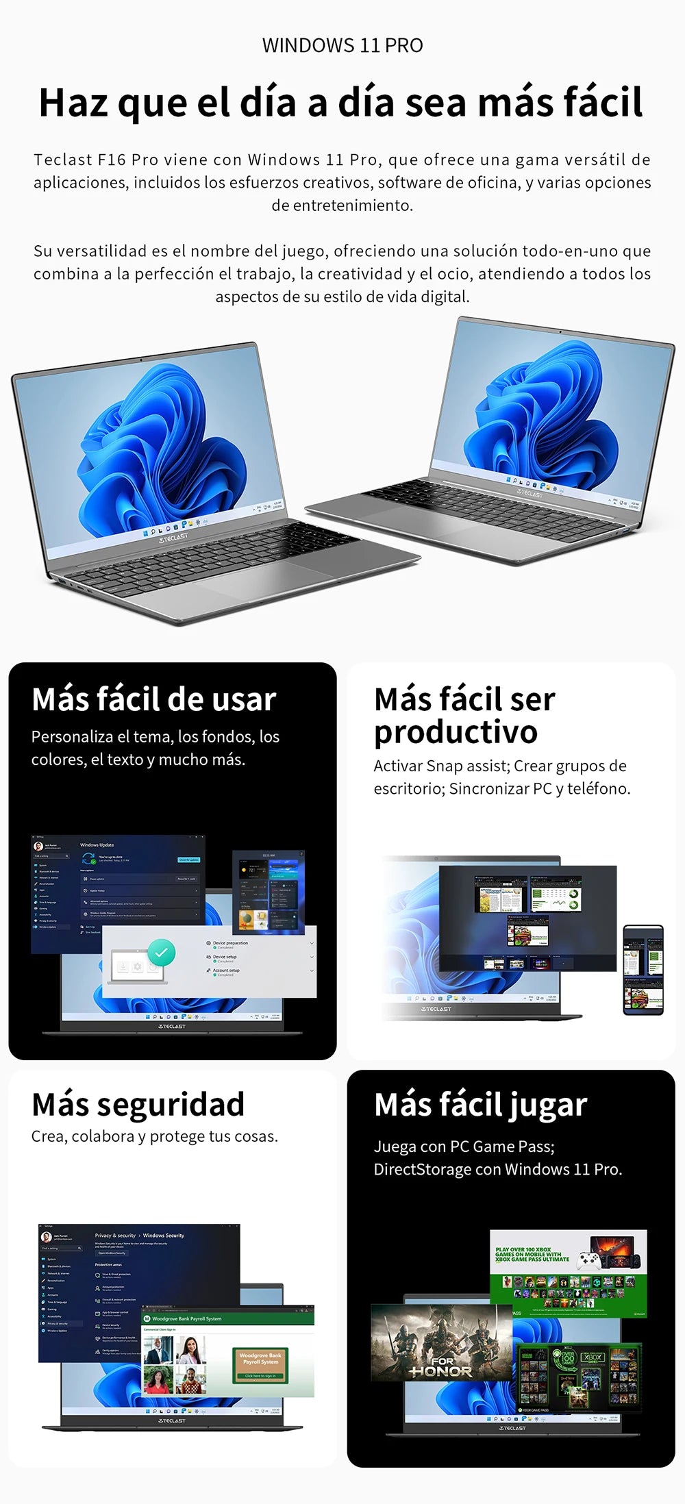 TECLAST F16 Pro 15.6 inch Laptop 16GB RAM 512GB SSD Computers for Intel N95 CPU 1920x1080 IPS Backlit Keyboard Mini-HDMI WiFi 6 USB3.2 F16Pro Notebook