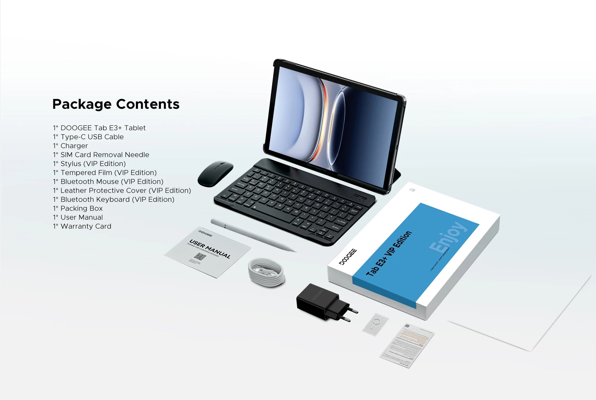 Doogee Tab E3+ 2 in 1 Tablet Pc Gemini Ai 12"" 2K Display Android 15 32Gb Ram(8+24) 256Gb Rom 8800Mah Battery Helio G100 Tabletpc
