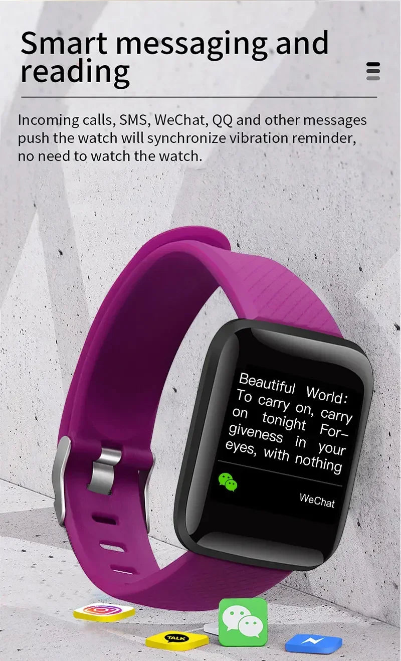 Children's Smart Watch Led Digital Clock Waterproof Smartwatch Kids Sports Heart Rate Monitor Fitness Tracker Watch Boy and Girl