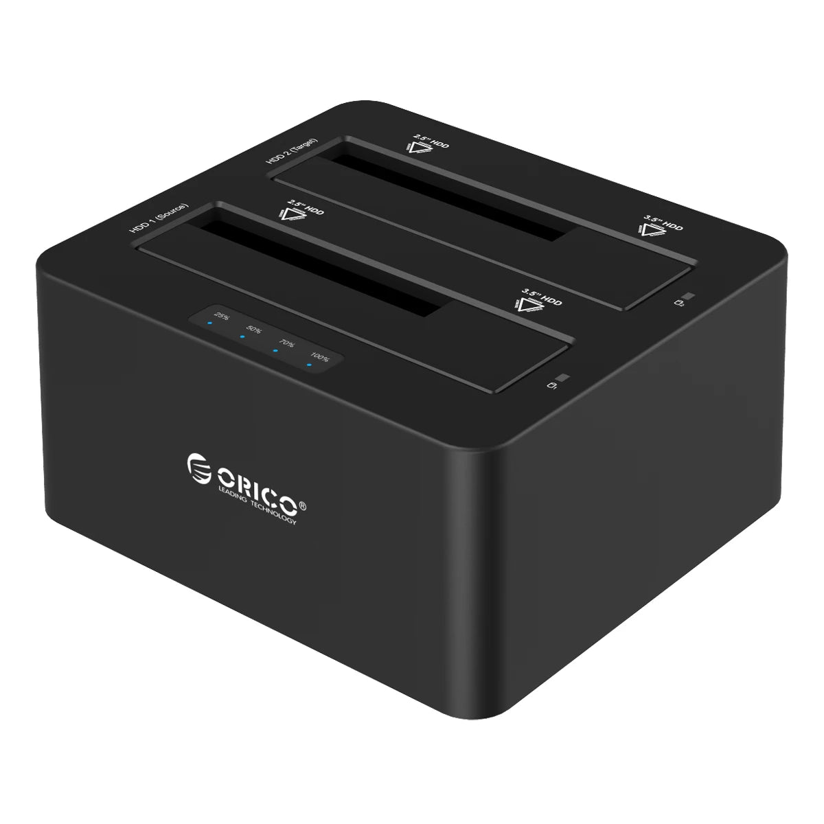 ORICO 3.5 Inch Dual-bay Type-C 5Gbps Hard Drive Docking Station for 2.5/3.5" HDD/SSD with 12V3A Power UASP Container Design