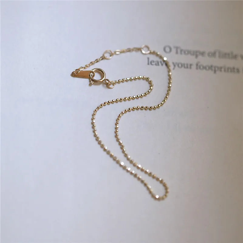 MOVSKI 925 Sterling Silver Plated 14K Gold Simple Temperament Thin Bracelet For Women Fashion Versatile Party Jewelry