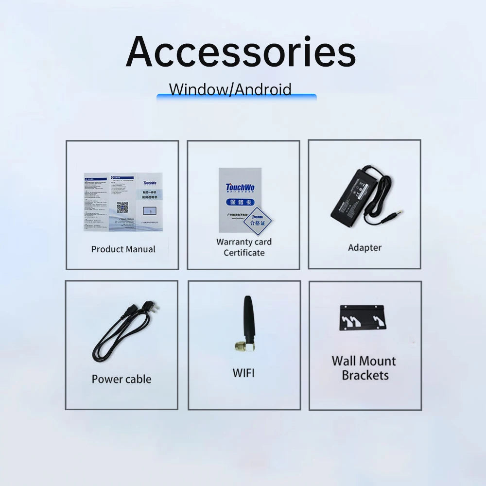 8 To 43 inch Wall mounted PCAP Multi Touch Screen Display Touchscreen Monitor Android 11 Tablet Win 10 Industiral All In One Pc